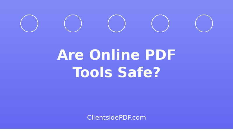 Security analysis of online PDF tools showing data flow between user devices and servers